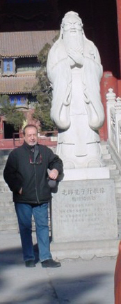M. Aral with Confucius in China, 2004